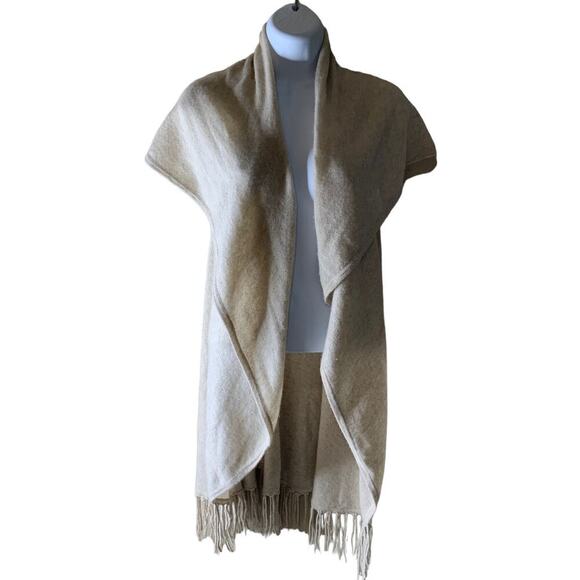 Elaine Turner 100% Cashmere Tunic Cardigan Sweater Womens XS Draped Collar Knit - Picture 1 of 8